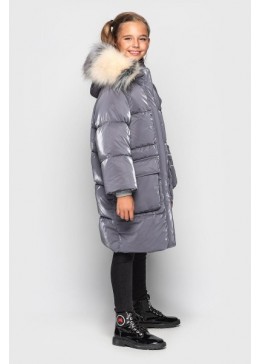 Cvetkov серое зимнее пальто для девочки Джоанна